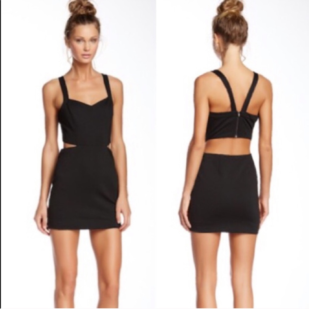 BCBG black cutout dress